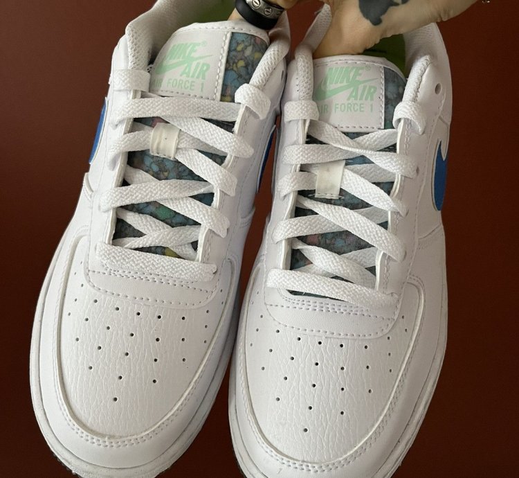 Air Force 1 Lv8 Next Nature Crater White Light Photo Blue