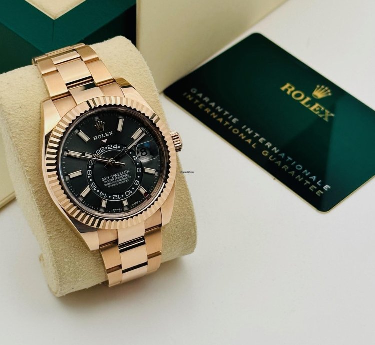 Rolex Sky-dweller 326935 Rose Gold Ardesia Dial