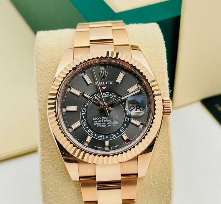 Rolex Sky-dweller 326935 Rose Gold Ardesia Dial
