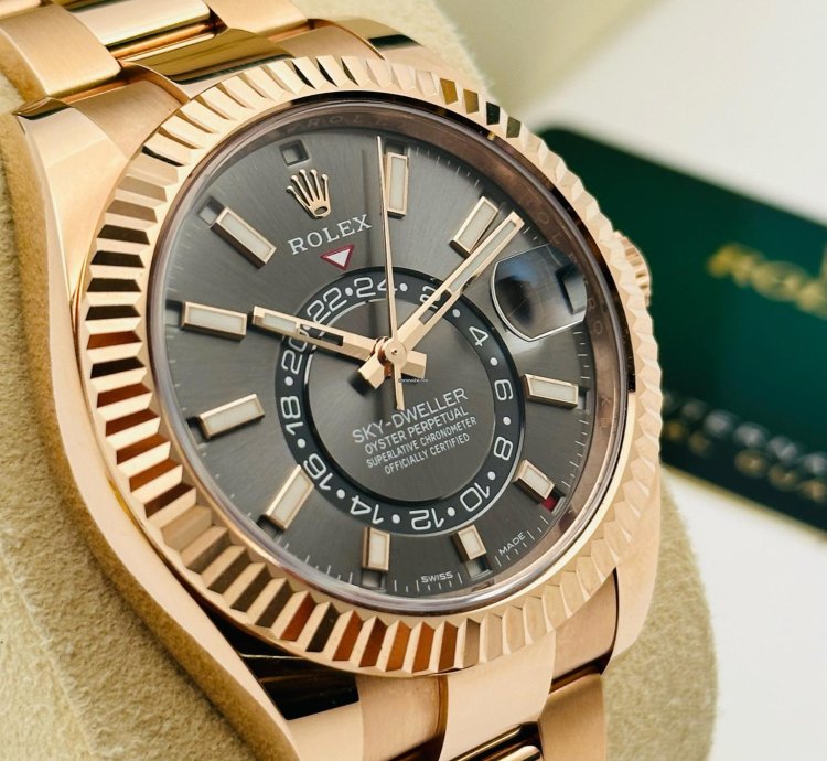 Rolex Sky-dweller 326935 Rose Gold Ardesia Dial