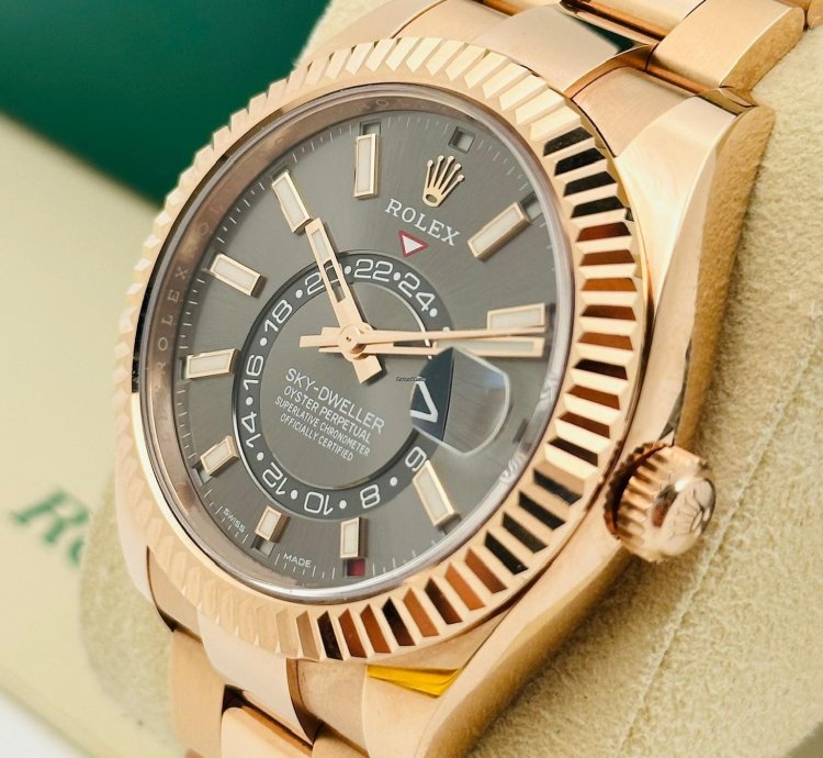 Rolex Sky-dweller 326935 Rose Gold Ardesia Dial