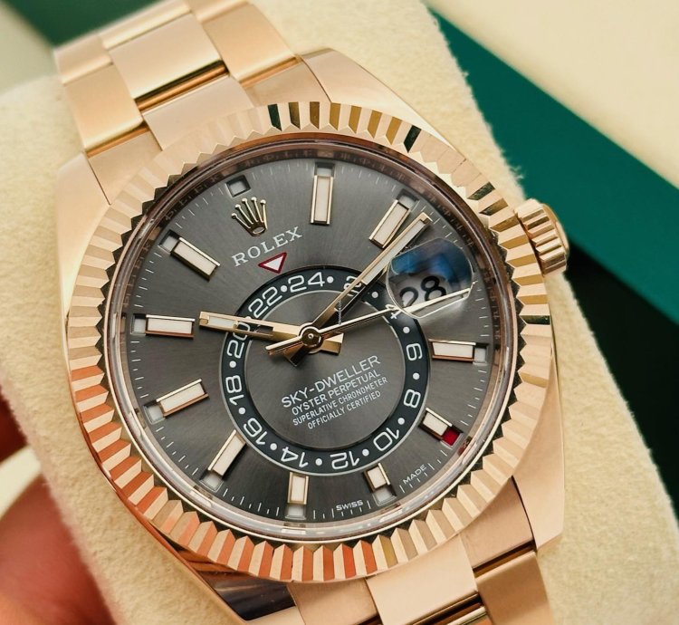Rolex Sky-dweller 326935 Rose Gold Ardesia Dial