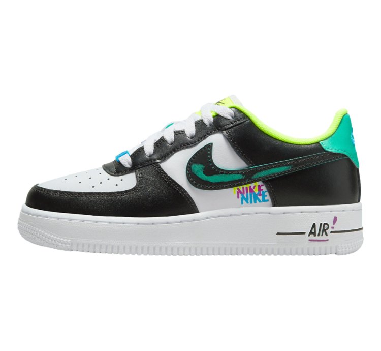 Air Force 1 Lv8 White Black-laser Blue-volt Dx3349-100