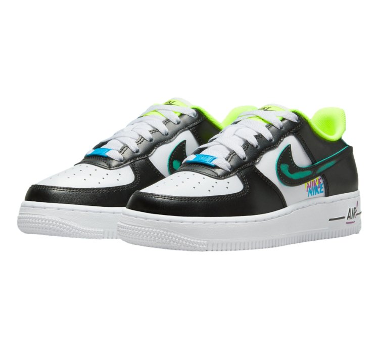 Air Force 1 Lv8 White Black-laser Blue-volt Dx3349-100