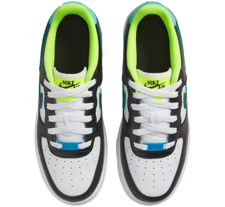 Air Force 1 Lv8 White Black-laser Blue-volt Dx3349-100