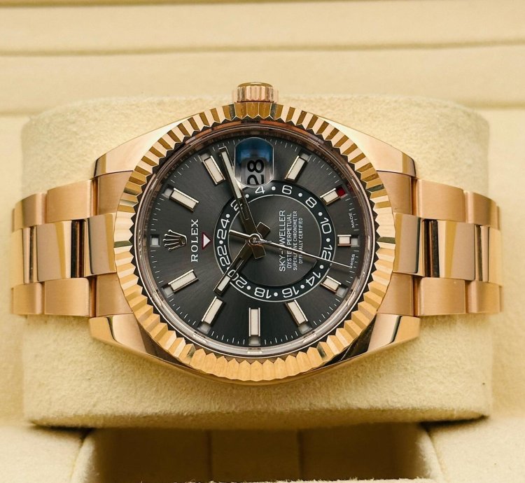 Rolex Sky-dweller 326935 Rose Gold Grey Dial