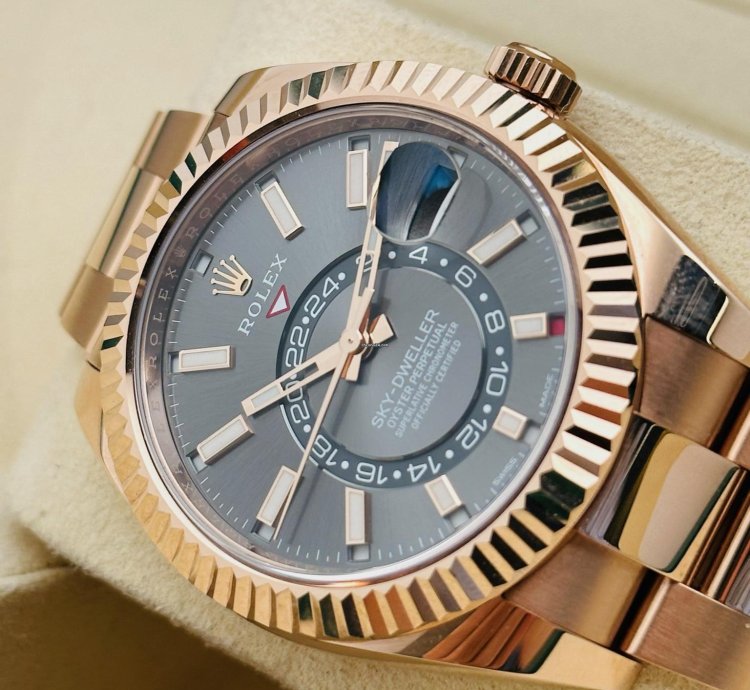 Rolex Sky-dweller 326935 Rose Gold Grey Dial