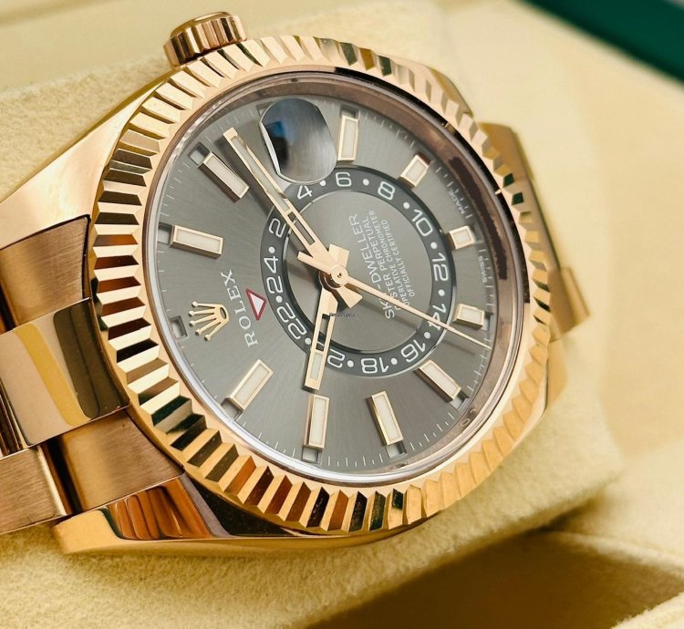 Rolex Sky-dweller 326935 Rose Gold Grey Dial