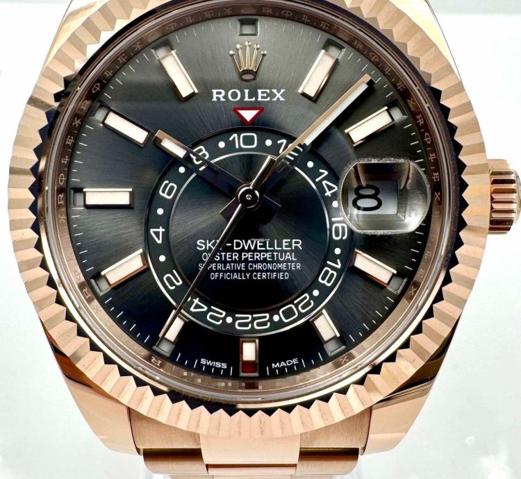 Rolex Sky-dweller 326935 Rose Gold Rhodium Dial Unworn 2023