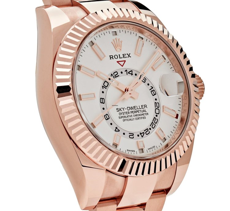 Rolex Sky-dweller 326935 Rose Gold White Dial