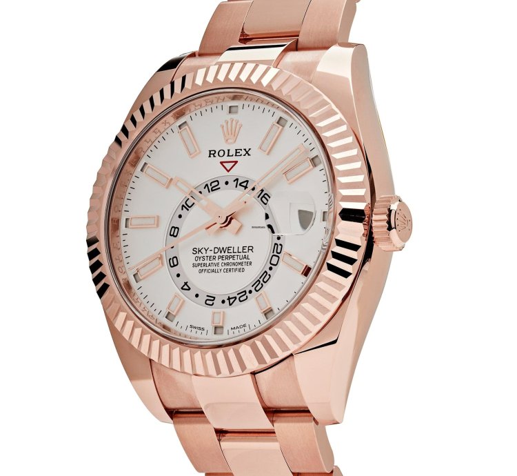 Rolex Sky-dweller 326935 Rose Gold White Dial