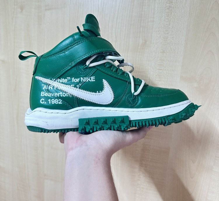 Air Force 1 Mid Nike Off White Pine Green