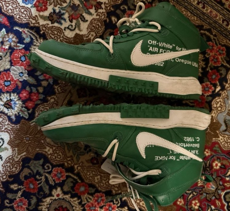 Air Force 1 Mid Off White Pine Green