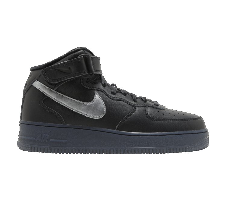 Air Force 1 Mid Premium Black Metallic Silver