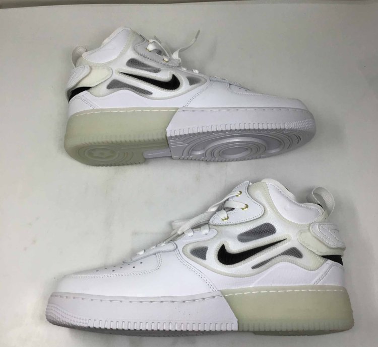 Air Force 1 Mid React 40th Anniversary - White Black