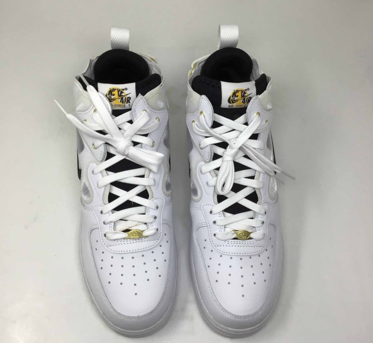 Air Force 1 Mid React 40th Anniversary - White Black