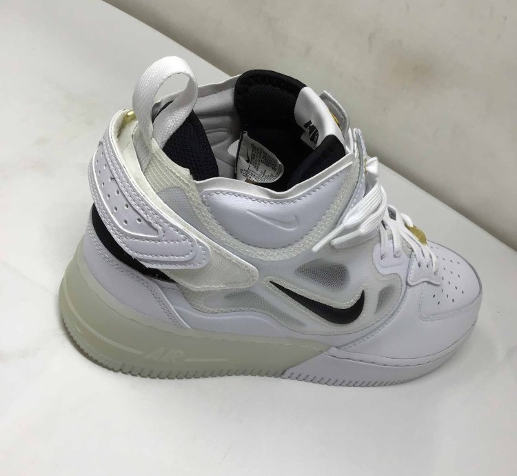 Air Force 1 Mid React 40th Anniversary - White Black