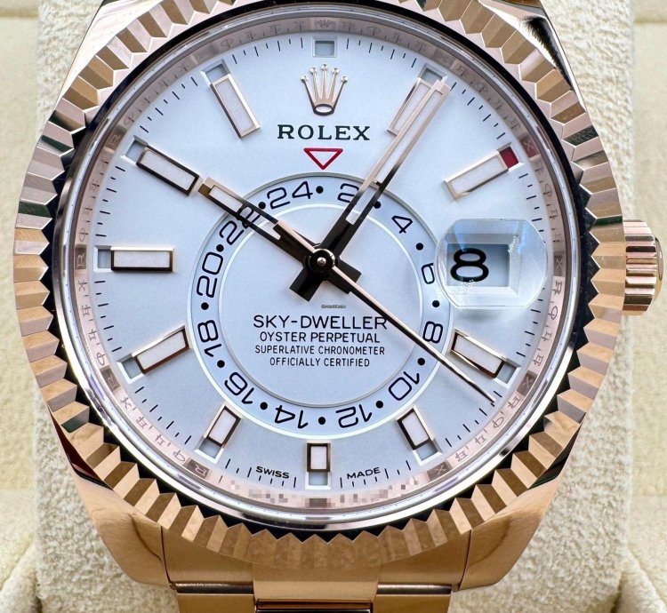Rolex Sky-dweller 326935 Rose Gold White Dial Unworn 2023