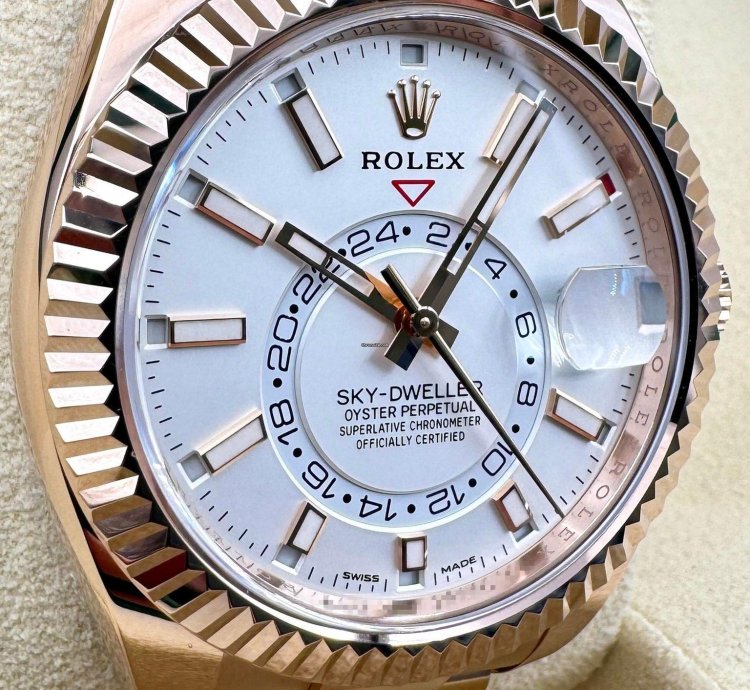Rolex Sky-dweller 326935 Rose Gold White Dial Unworn 2023