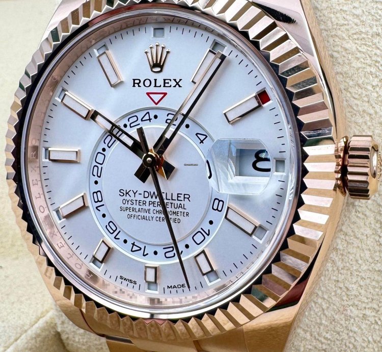 Rolex Sky-dweller 326935 Rose Gold White Dial Unworn 2023