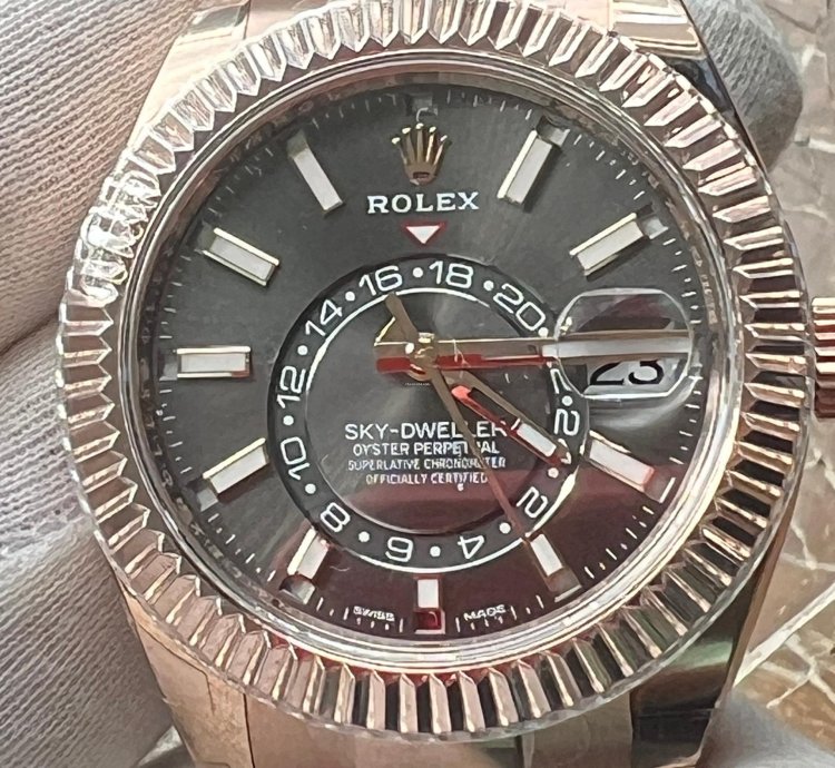 Rolex Sky-dweller 326935 Sky-dweller Rose Zb Rhodium Stickers Neu Lc 100 Juli 2022 Box Papiere