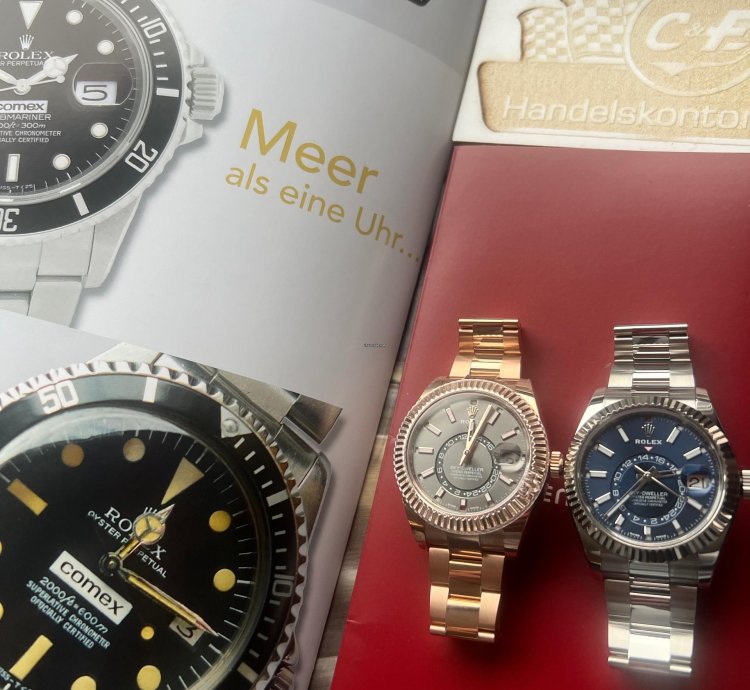 Rolex Sky-dweller 326935 Sky-dweller Rose Zb Rhodium Stickers Neu Lc 100 Juli 2022 Box Papiere