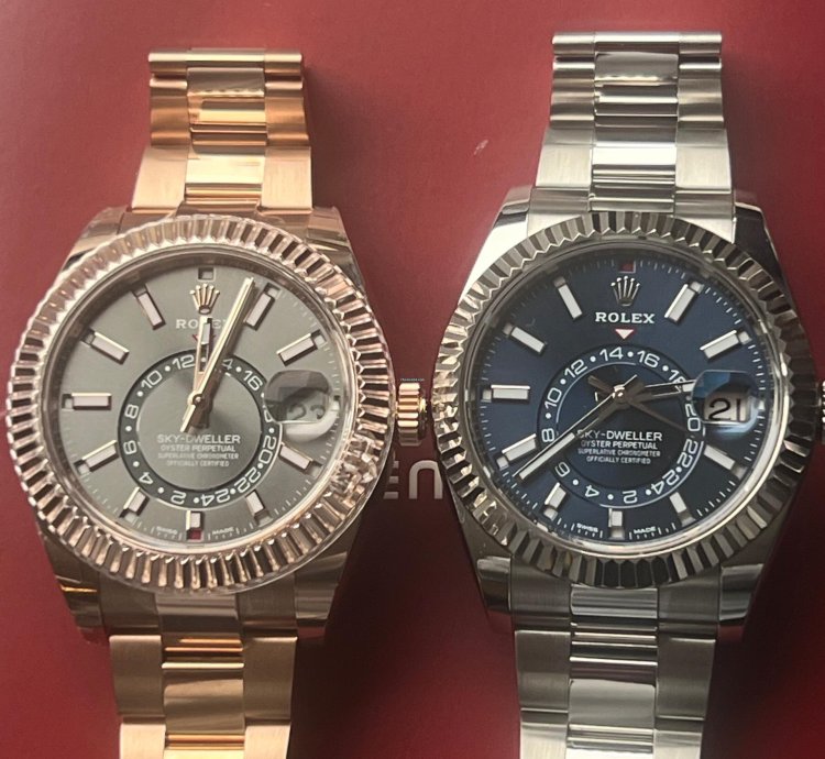 Rolex Sky-dweller 326935 Sky-dweller Rose Zb Rhodium Stickers Neu Lc 100 Juli 2022 Box Papiere