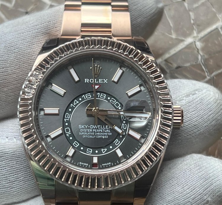 Rolex Sky-dweller 326935 Sky-dweller Rose Zb Rhodium Stickers Neu Lc 100 Juli 2022 Box Papiere