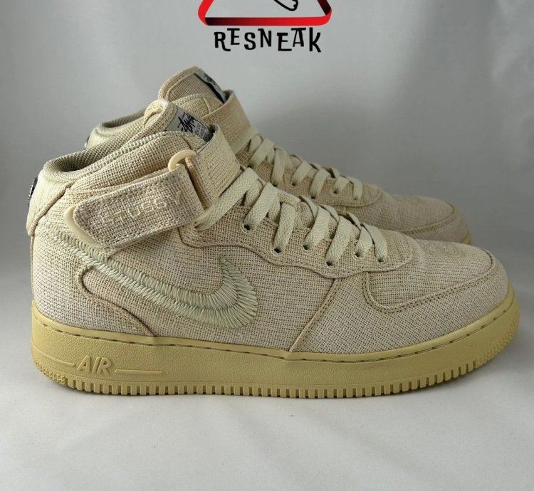 Air Force 1 Mid Stussy Fossil