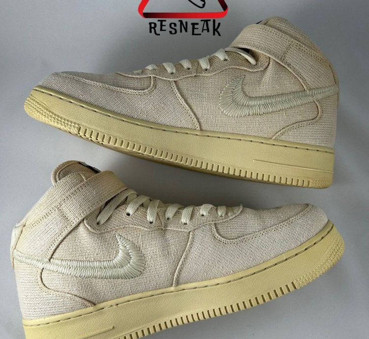 Air Force 1 Mid Stussy Fossil