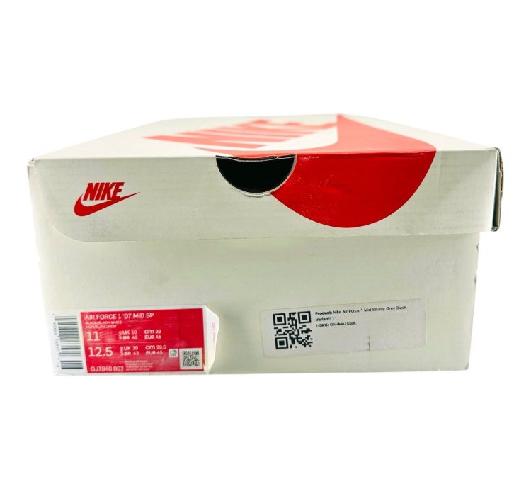 Air Force 1 Mid Stussy Grey Black