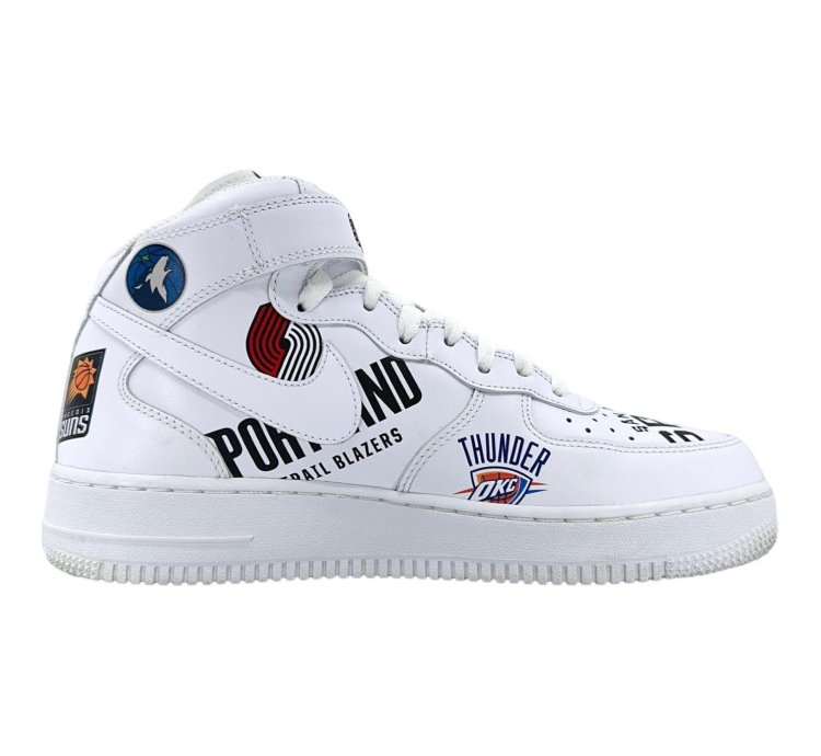 Air Force 1 Mid Supreme Nba White