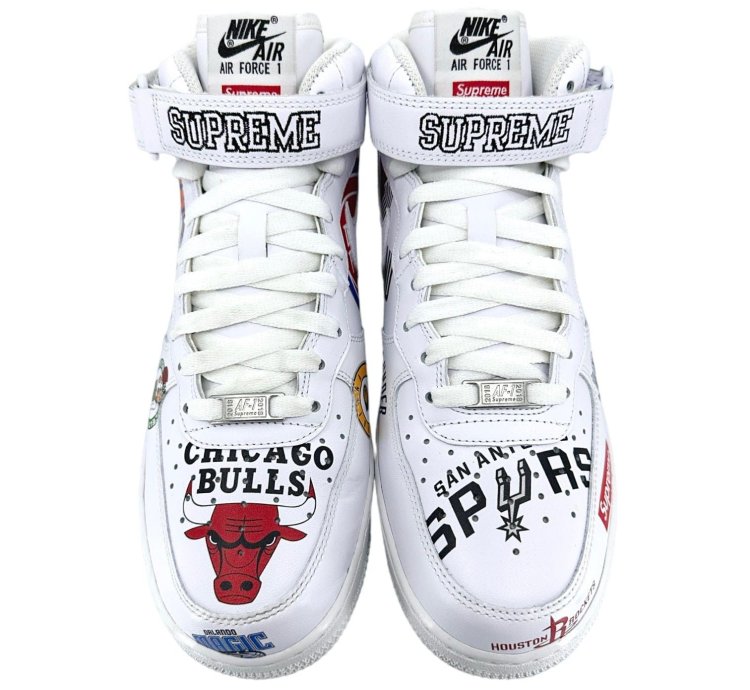 Air Force 1 Mid Supreme Nba White