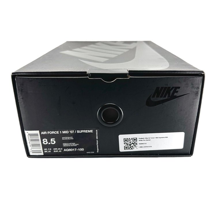 Air Force 1 Mid Supreme Nba White