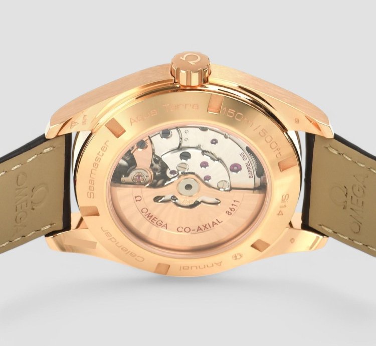 Omega Seamaster Aqua Terra Annual Calendar 18kt Rose Gold Men Watch