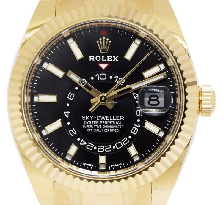 Rolex Sky-dweller 326938 18k Yellow Gold Oyster Bracelet - Unworn 2022