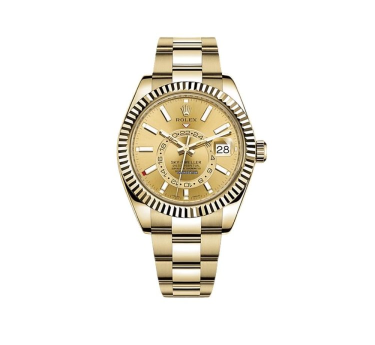 Rolex Sky-dweller 326938 Yellow Gold Champagne Dial
