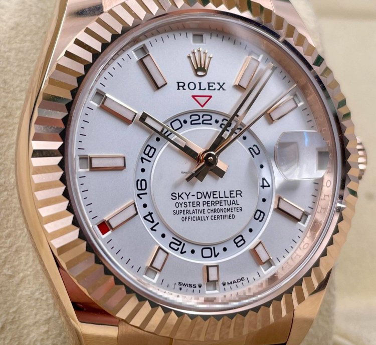 Rolex Sky-dweller 336235 Rose Gold White Dial Oysterflex Unworn 2024