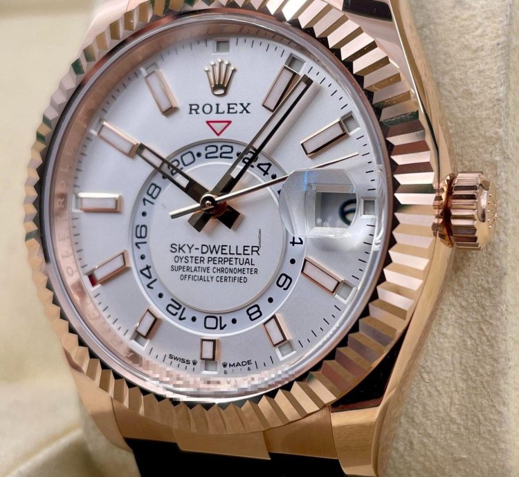 Rolex Sky-dweller 336235 Rose Gold White Dial Oysterflex Unworn 2024