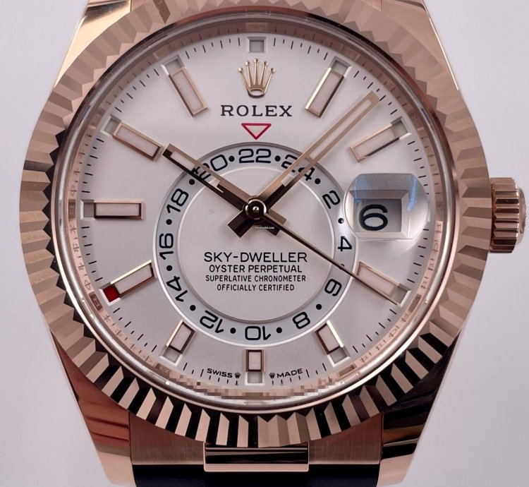 Rolex Sky-dweller 336235 Rose Gold White Dial Oysterflex Unworn 2024