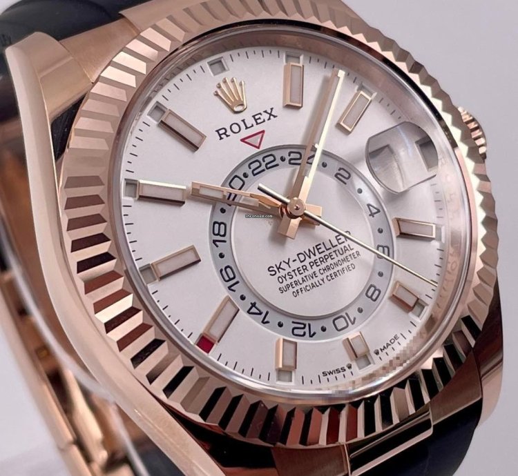 Rolex Sky-dweller 336235 Rose Gold White Dial Oysterflex Unworn 2024