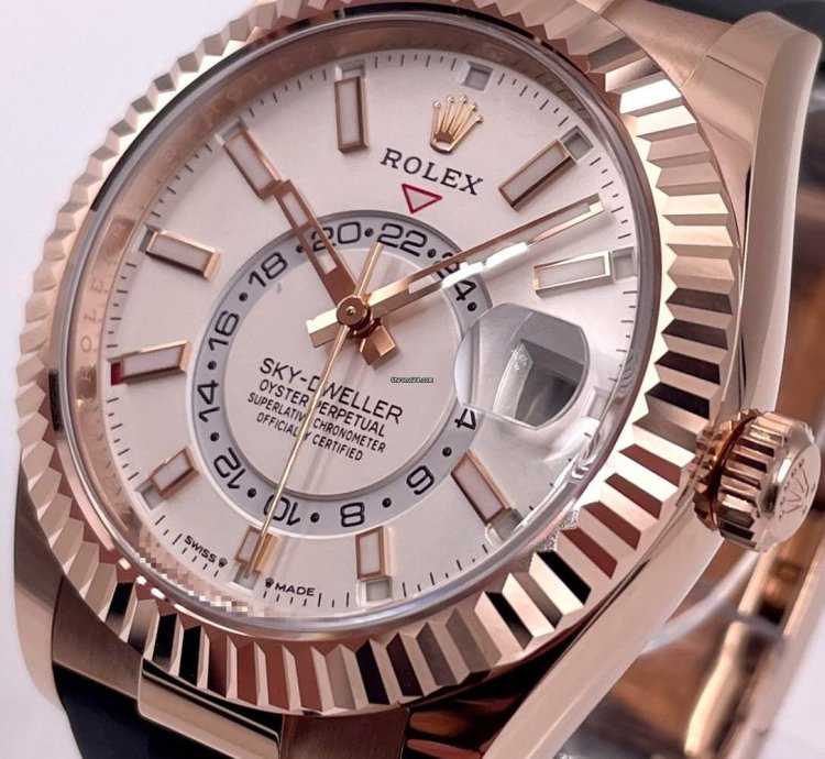 Rolex Sky-dweller 336235 Rose Gold White Dial Oysterflex Unworn 2024