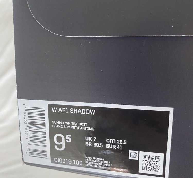 Air Force 1 Shadow White Glacier
