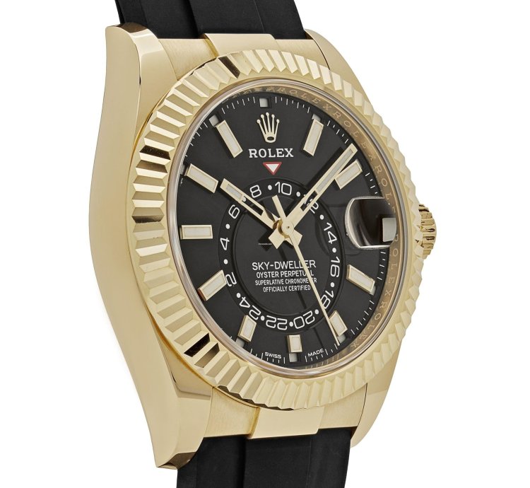 Rolex Sky-dweller 336238 Yellow Gold Bright Black Dial 2024