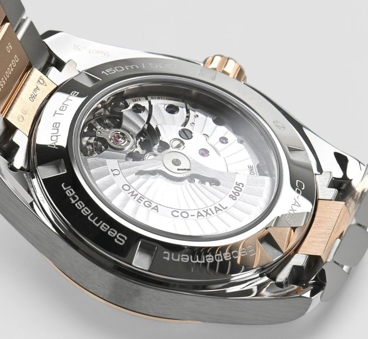 Omega Seamaster Aqua Terra Gmt Automatic Grey Dial Two-tone Men Watch