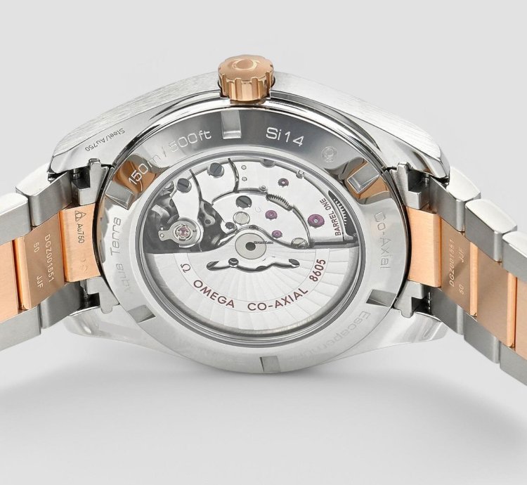 Omega Seamaster Aqua Terra Gmt Automatic Grey Dial Two-tone Men Watch