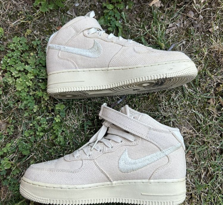 Air Force 1 Stussy Mid Tan Size 6 Men 7 5 Women