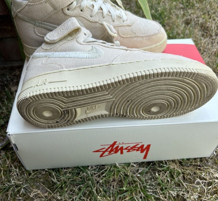 Air Force 1 Stussy Mid Tan Size 6 Men 7 5 Women
