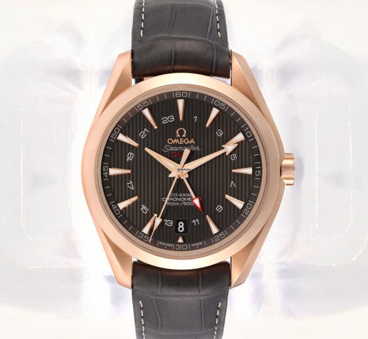 Omega Seamaster Aqua Terra Gmt Brown Dial Rose Gold 43mm