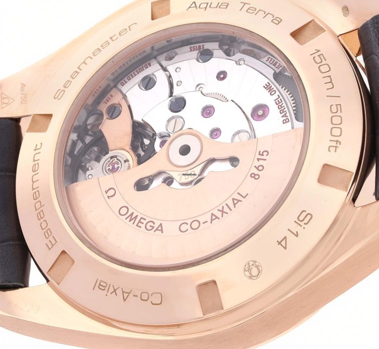 Omega Seamaster Aqua Terra Gmt Brown Dial Rose Gold 43mm